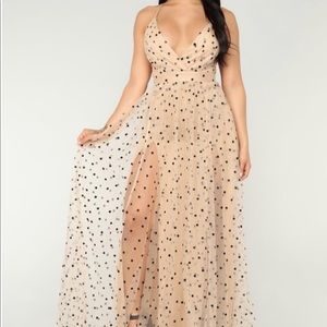 FASHION NOVA POLKA DOT MAXI DRESS
